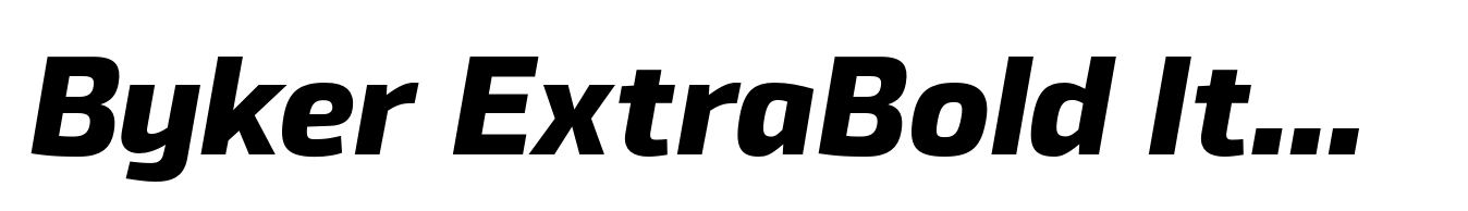 Byker ExtraBold Italic